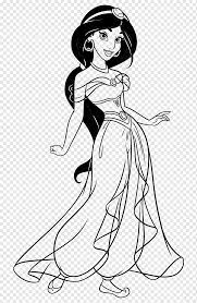 Then darken in her neck and shoulders. Princess Jasmine Coloring Book Drawing Disney Princess The Walt Disney Company Princess Jasmine White Child Face Png Pngwing