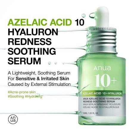 Anua Azelaic Acid 10 Hyaluron Redness Soothing Serum 30ml | Cult Beauty