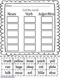 First Grade And Fabulous Just Hodgepodge And A Little Freebie Worksheet Nouns Verbs Adjectives First Grade Writing Nouns And Verbs