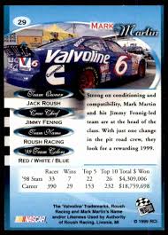 Fan page for mark martin, nascar driver. 1999 Press Pass Premium Mark Martin 39 S Car 29 On Kronozio