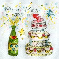 Such embroideries are often kept by spouses throughout their entire life together. Greeting Card Cheers Bothy Threads Cross Stitch Friends And Family Greetings Cards Wedding Samplers Bothy Threads