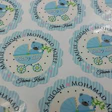 Range of selection of designs, shapes, sizes to choose for your birthday, majlis aqiqah. Sticker For Majlis Party Favors Tag And Sticker Print Facebook