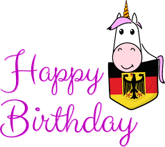 2) alles gute zum geburtstag! Violetta Als Deutsches Einhorn Wunscht Alles Gute Zum Pro Pad Flags Germany 6x9 Clipart Full Size Clipart 1252577 Pinclipart