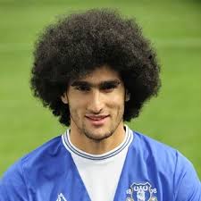 Marouane Fellaini: hair like a man from the past.