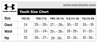 42 Exhaustive Size Chart For Youth Under Armour