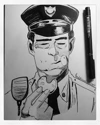 Police Drawing Art Illustration Police Art Drawings Art