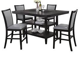 Bench and stools fit under the table, which isn't mentioned in the description, but is a great inspired by the sheer simplicity and weatherworn beauty of primitive furniture, antique black finished wood counter height dining set brings a. Black Counter Height Dining Chairs Off 52