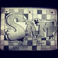 A Great Example Of A Name Sam In Graffiti Tekenen