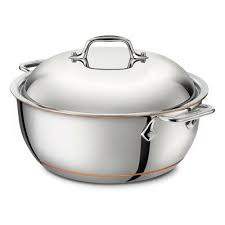 All Clad Copper Core 5 5 Qt Stainless Steel Round Dutch Oven In 2021 Dutch Oven All Clad Kitchen Oven