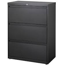 Lorell 2 drawers vertical steel lockable filing cabinet, black. Hl8000 Series 36 Inch Wide 3 Drawer Lateral File Cabinet Black Walmart Com Walmart Com