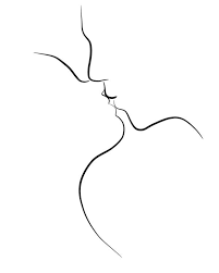 First Kiss Wallpaper Line Art Drawings Love Wall Art Couple Poses Drawing