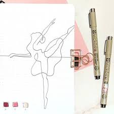 Bujo Hand Drawing Bullet Journal Tracker Planner Bullet Journal Ballerina Drawing