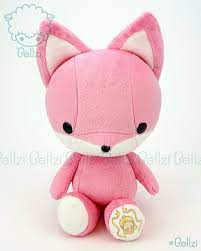 Cute Bellzi Pink W White Contrast Fox Stuffed By Bellziplushie Fox Stuffed Animal Animal Plush Toys Pink Fox