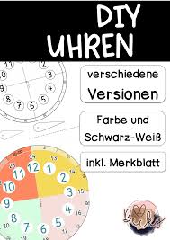 Bastelvorlage Uhr Unterrichtsmaterial In Den Fachern Kunst Sachunterricht In 2020 Unterrichtsmaterial Lernen Lernuhr