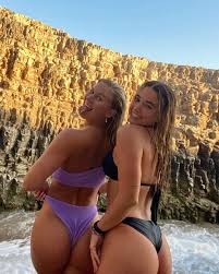 Swimmers Hailey Todd and Mya Azzopardi