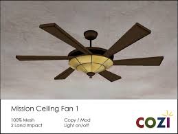 Discover why the casablanca mission is the best ceiling fan for any mission style room. Second Life Marketplace Cozi Mission Ceiling Fan Light 1 Update