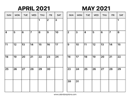 Thanks to our pages you can access dozens of free 2021 calendar templates from now on. April And May 2021 Calendar Calendar Options