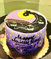 Elegant square wedding cake with purple. Nightmare Before Christmas Layer Cake Classy Girl Cupcakes
