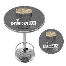 Guinness Chrome Pub Table Walmart Com In 2020 Pub Table Round Bar Table Home Bar Areas