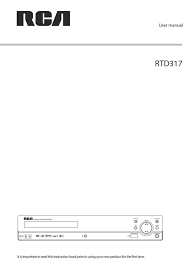 Rca Rtd317 Home Theater System User Manual Manualslib
