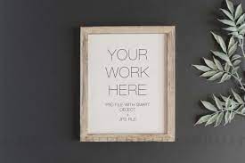 Download 8x10 Rustic Frame Mockup Pre Designed Photoshop Graphics Creative Market