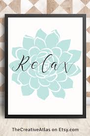 Relax Printable Bedroom Posters Succulents Wall Art Relax Sign Bedroom Decor Art Etsy Relax Wall Art Relax Signs Yoga Decor