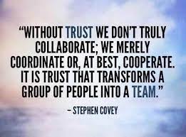 Trust And Teamwork Steven Covey Quotes Work Environment Quotes Trust Quotes