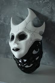 Demon Face Mask Original Author S Art For Wall Decor Gothic Sostume Accessory Black And White Interior Decoration Unusual Personalized Gifts Creepy Masks Horror Masks Mask Design
