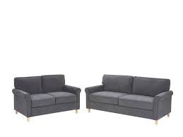 Eine 3 sitzer couch im modernen design komfortabel, schick und flexibel zu gleich: Sofa Set Samtstoff Grau 2 3 Sitzer Ronneby Beliani De
