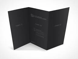 Download Psd Mockup 3 Panel Tri Fold Brochure Horizontal Mockup Psd Print Design Brochure Psd PSD Mockup Templates