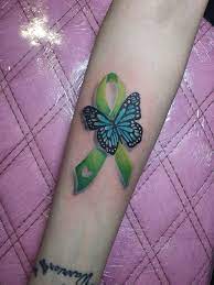 Mental health awareness ribbon tattoo. Mental Health Ribbon From Samantha Pixie Robson Tattoo Facebook