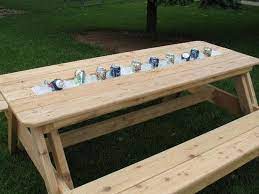 5 Things To Do With Gutters Picnic Table Diy Gutters Backyard Patio Deck