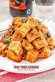 Tahu Tumis Kemangi Tofu Basil Stir Fry Recipe Fried Tofu Tofu Cooking