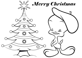 The best free, printable christmas coloring pages! Tweety Bird Merry Christmas Card Coloring Page Coloring Home