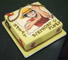 Bc4012 Anime Cake Anime Cake Square Birthday Cake One Piece Birthdays