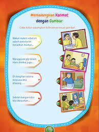 Memasangkan Kalimat Sesuai Gambar Kegiatan Untuk Anak Pendidikan Pendidikan Anak Usia Dini