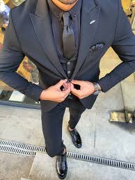At suit direct, we care about the size and fit of all our men's suits, and our slim fit suits are cut closer to the body for a cleaner shape, creating a. Buy Black Slim Fit Suit By Gentwith Com With Free Shipping
