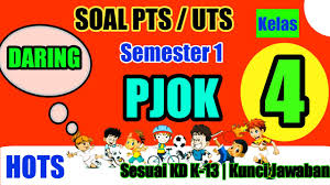 Soal pilihan ganda pas pjok kelas 4 dan kunci jawaban. Soal Pts Pjok Kelas 4 Hots Dan Kunci Jawaban Youtube
