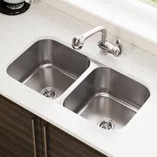 double bowl kitchen sink in 16 gauge