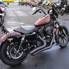 2019 Harley Davidson Iron 1200 Sportster Twisted Cherry Xl1200ns Vance Hines Big Radius Pipes Harley Bikes Harley Davidson Harley