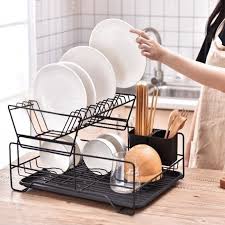 Stainless steel kitchen shelf rack drying drain storage. Racks Holders Details About Stainless Steel Kitchen Shelf Rack Drying Drain Storage Holders Plate Dish Rack Home Garden