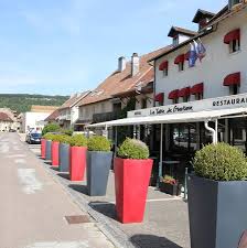 Guests enjoy the dining options. La Terrasse De Ce Restaurant Picture Of La Table De Gustave Ornans Tripadvisor