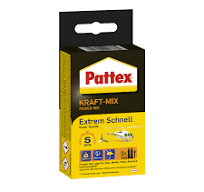 Pattex Kraft-Mix Extrem Schnell, extrem schnell härtender 2 Komponenten  Kleber auf Epoxidharz Basis, 2K Kleber mit hoher Beständigkeit für viele ...