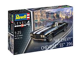 Revell 1968 Chevy Chevelle Ss 396 Rev 07662 Rev07662 Rev 07662 7662 1 25 American Classic Sports Car Retro Design Aggressive Look 396ps 6 5 Litre Engine Modelmakershop Modelmakershop