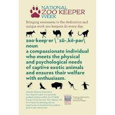Happy National Zookeeper Week 2015 Mission Statement Nouns Psychology