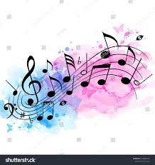 Abstract Vector Music Background With Notes And Watercolor Texture Music Vector Ab Imagenes De Notas Musicales Notas Musicales Dibujos Fotos De Notas Musicales