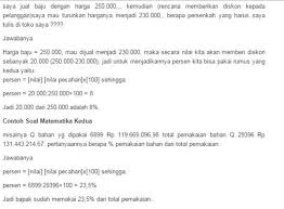 Cara Menghitung Persentase Dalam Matematika