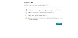 I got the answer wrong and this was the right one. What Is A Mood Disorder Brainly