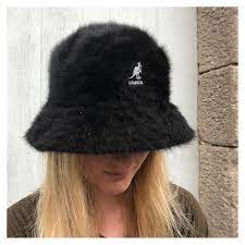 Kangol Black Fluffy Bucket Hat Super Warm And Depop Kangol Bucket Hat Outfit Kangolbuckethatoutfit In 2021 Fluffy Bucket Hat Kangol Hats Kangol Bucket Hat