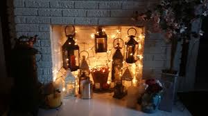 Hang Lanterns And Lights Into An Unused Fireplace Halloween Fireplace Unused Fireplace Lanterns Fireplace